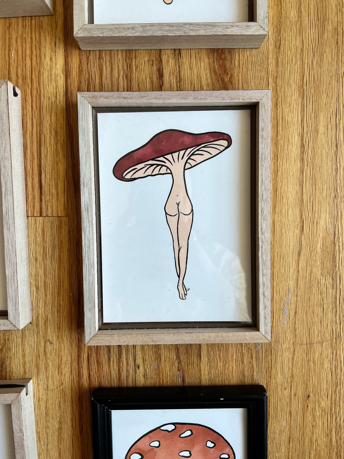 Tall Mushroom Booty Gal Art Print