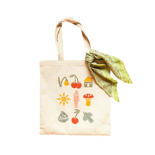 Summer Collage Tote Bag