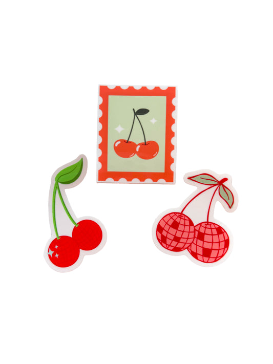 Cherry Sticker 3 Pack