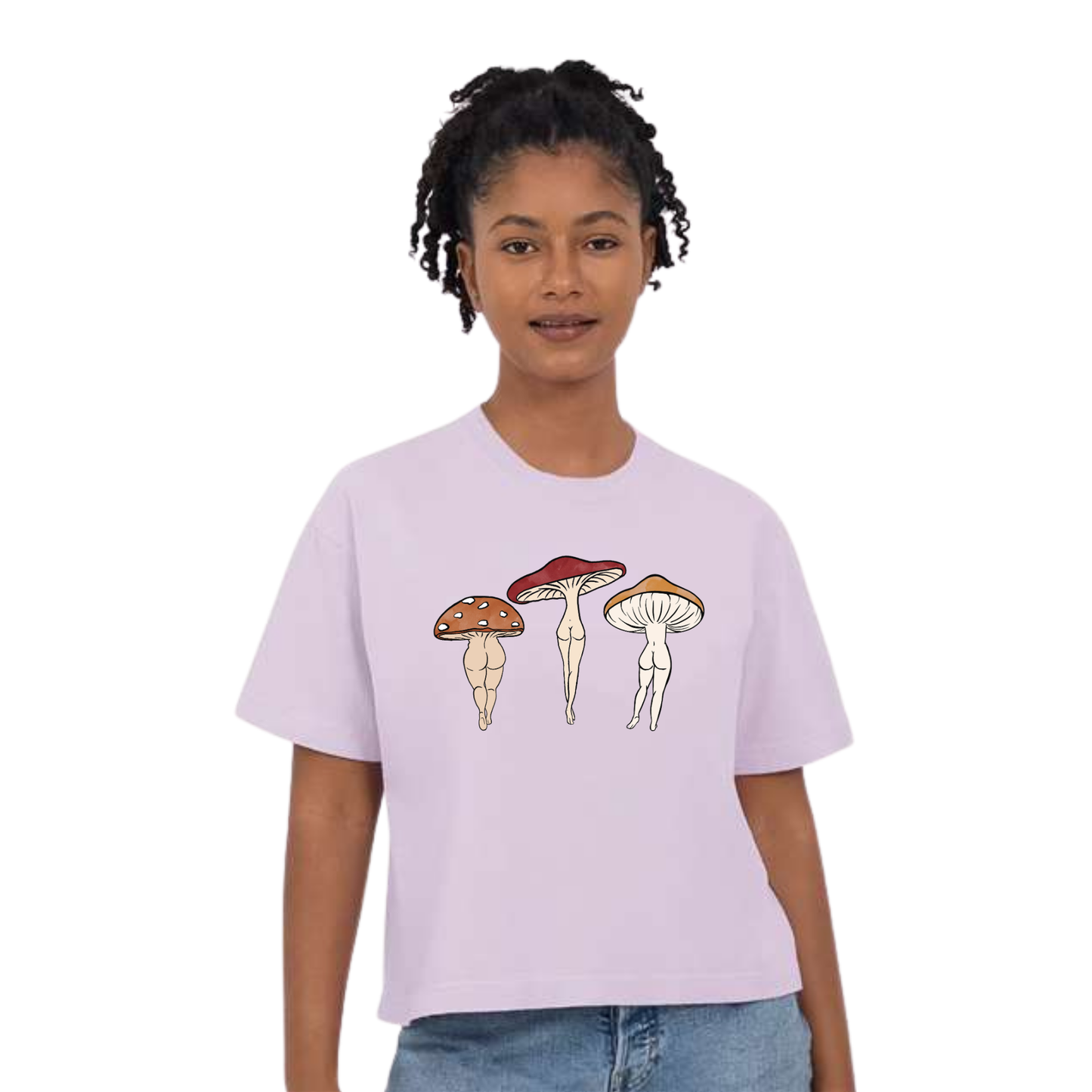Cropped Mushroom Trio Tshirt