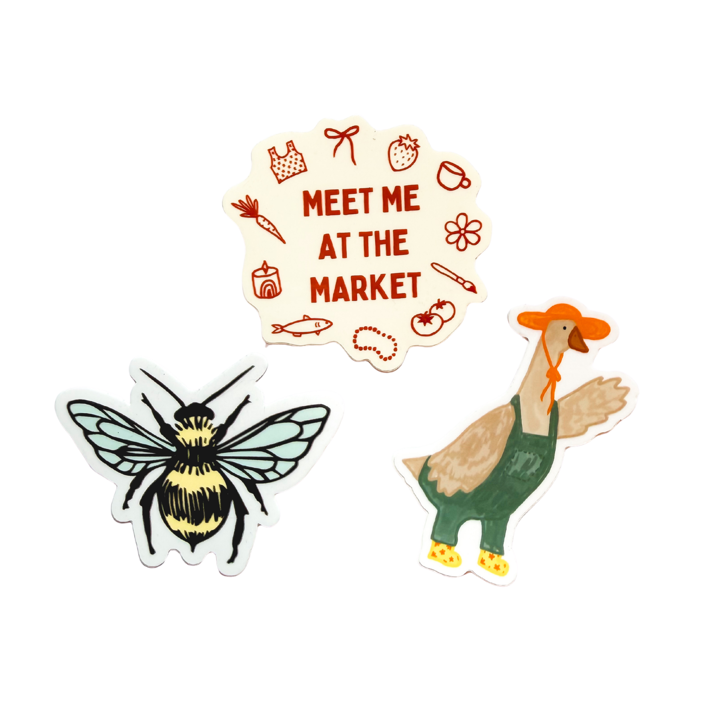 Off to Market Sticker 3 Pack