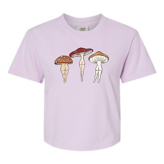Cropped Mushroom Trio Tshirt