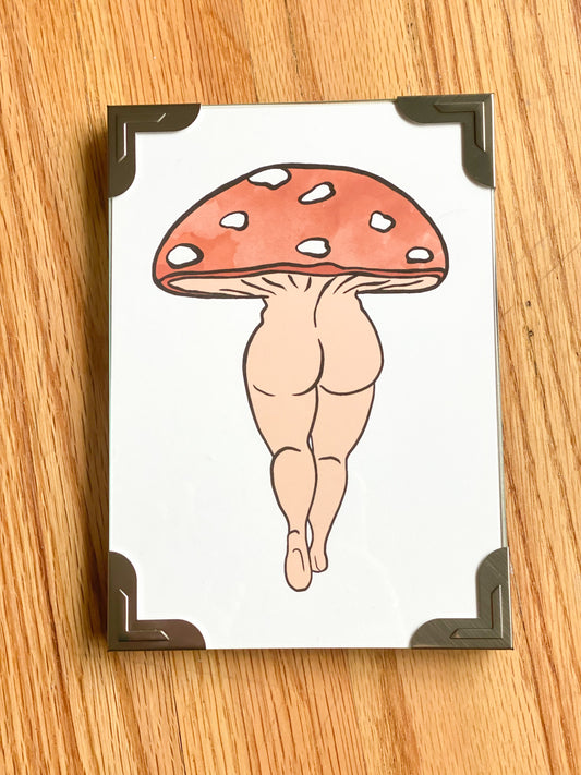 Curvy Mushroom Booty Gal Art Print