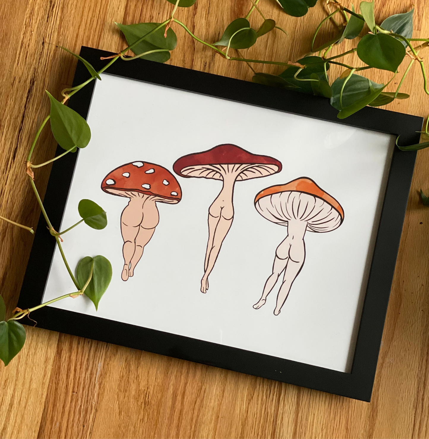 Mushroom Booty Trio Art Print