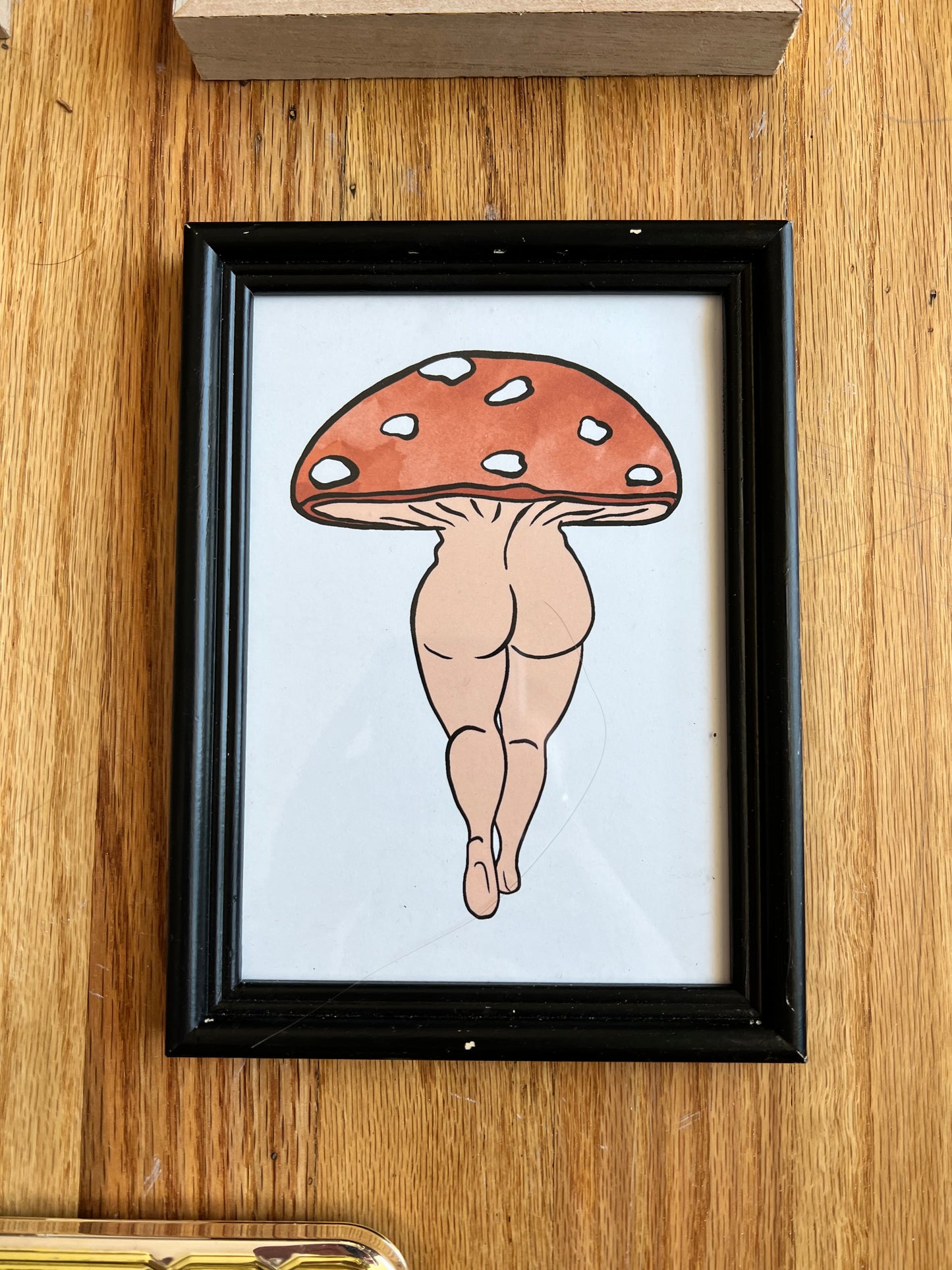 Curvy Mushroom Booty Gal Art Print