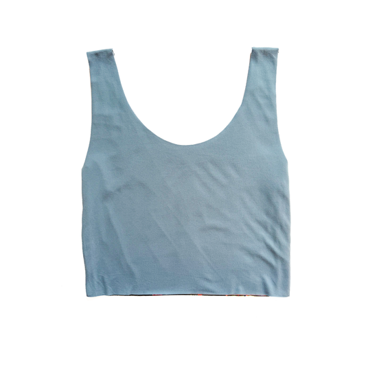 Solid Sky Blue Bra Top
