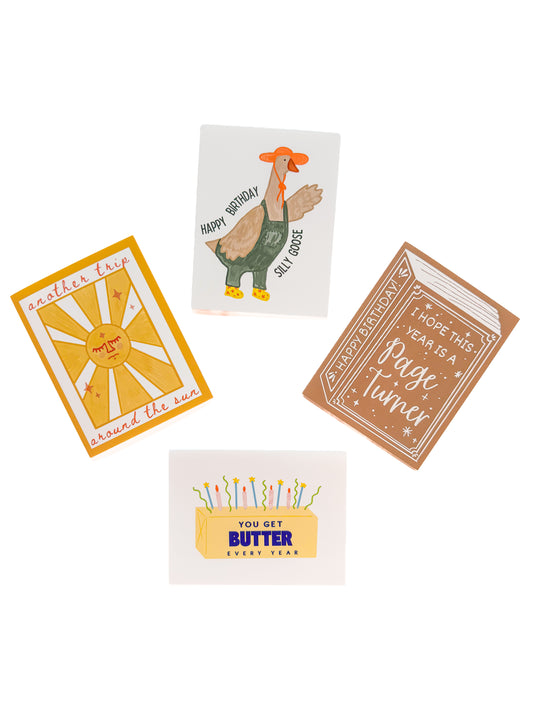 Birthday Greeting Card 4 Pack
