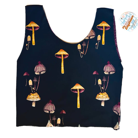 Mushrooms with TAN reverse Bra Top