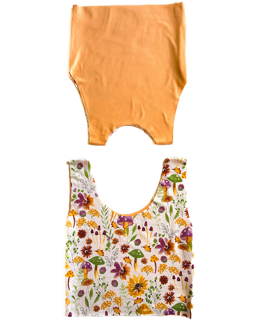 Groovy Mushroom Floral Bra Top
