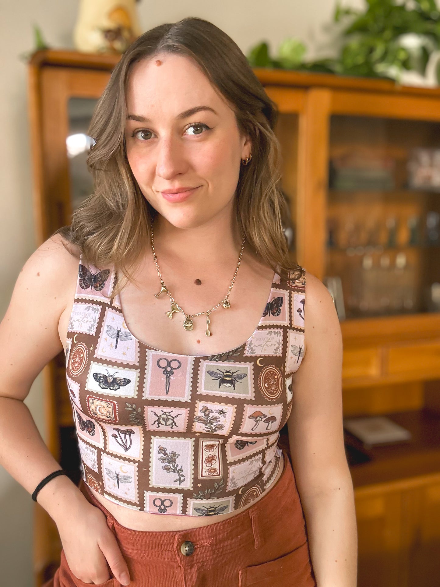 Botanical Stamps Bra Top (Made to order)