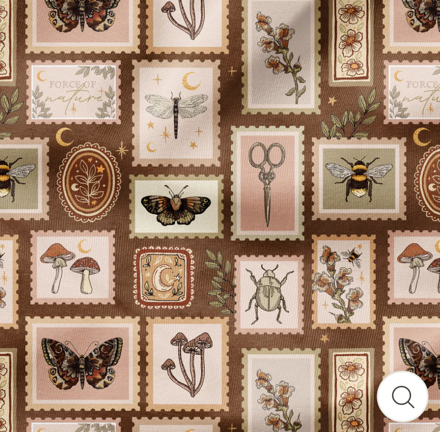 Botanical Stamps Bra Top (Made to order)