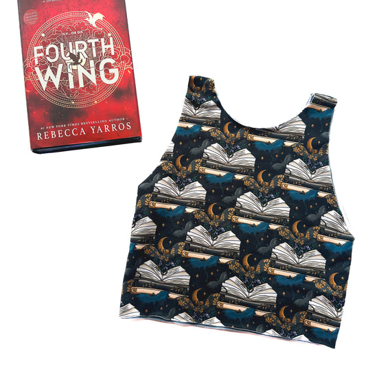 Silver One Dragon with Black Reverse Bra Top