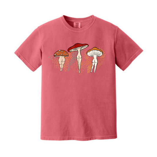 Pink Mushroom Trio Tshirt