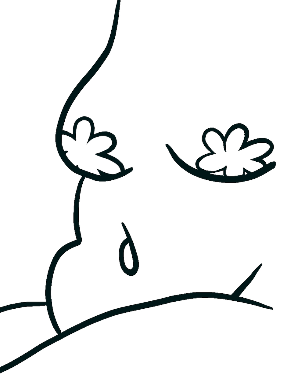 Tummy Line Art Print