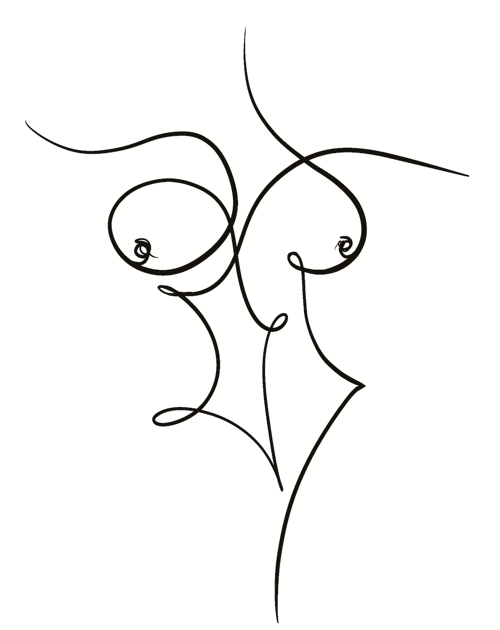 Boobie Line Art Print
