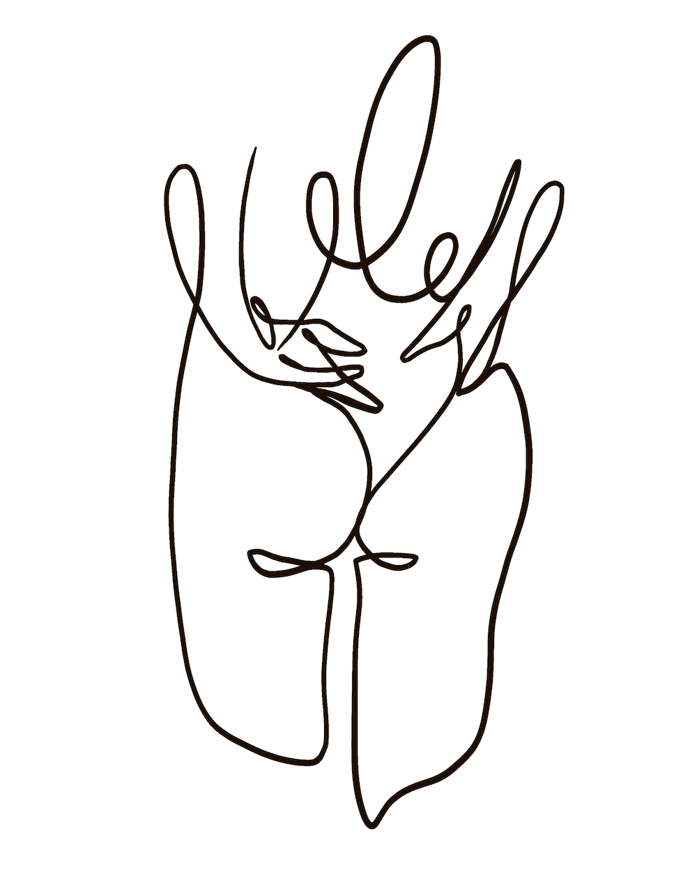 Booty Line Art Print