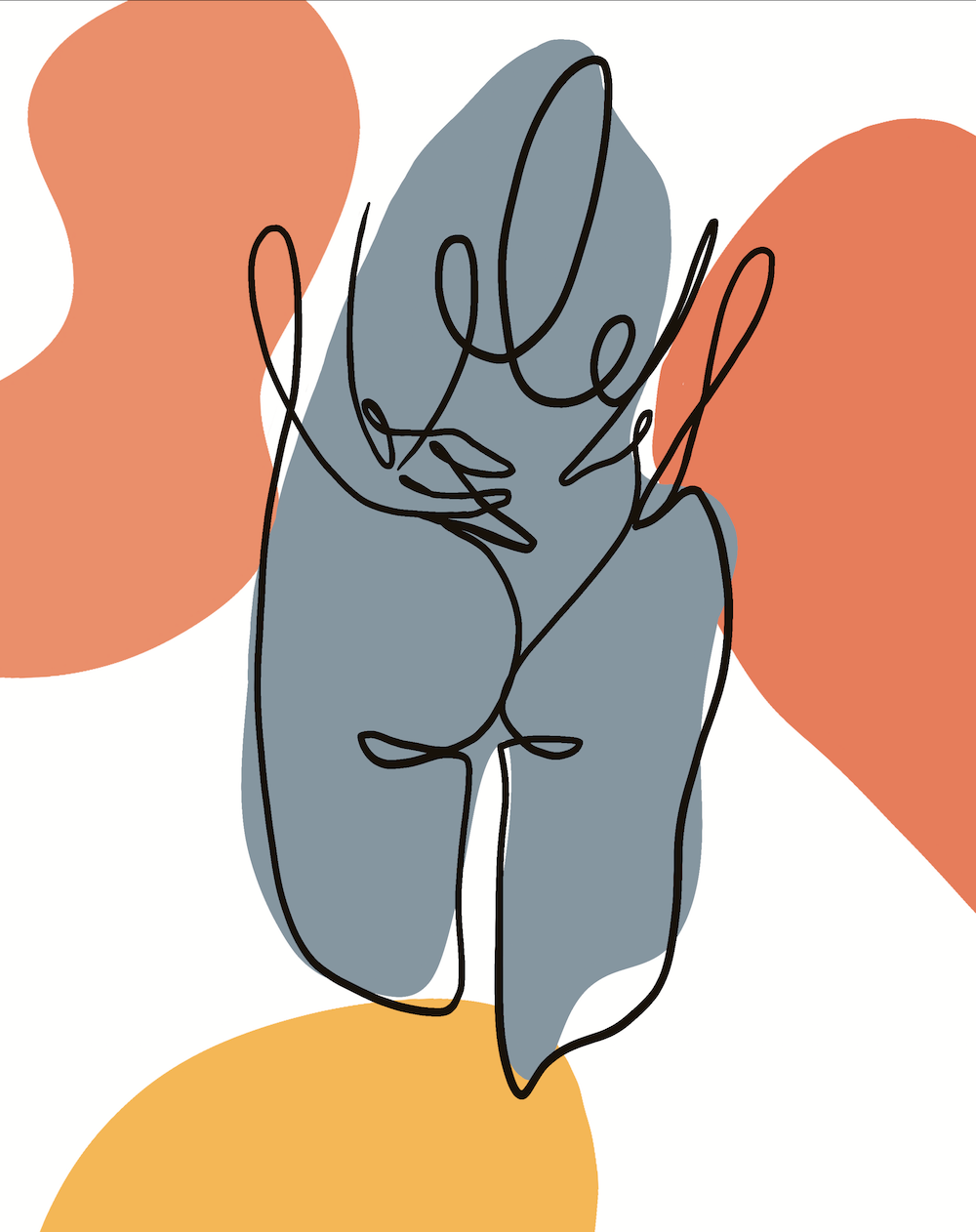 Booty Line Art Print