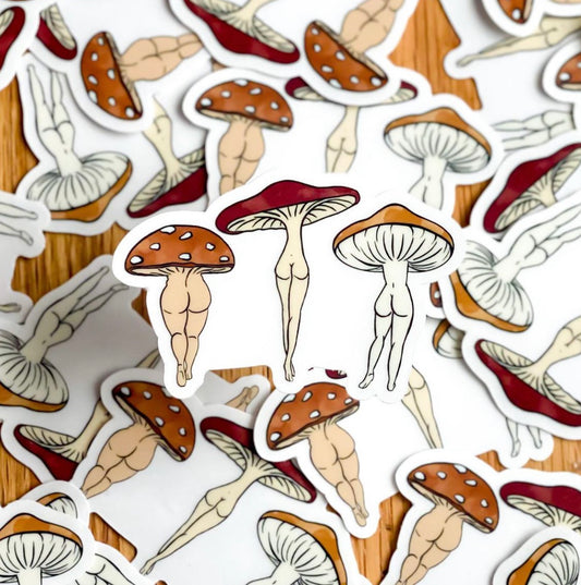 Mushroom Trio Sticker