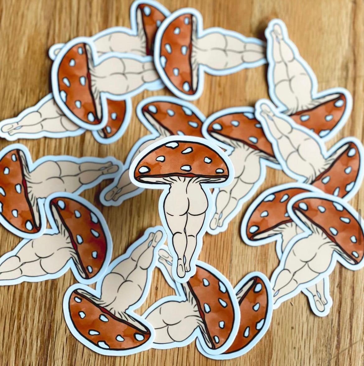 Curvy Mushroom Sticker