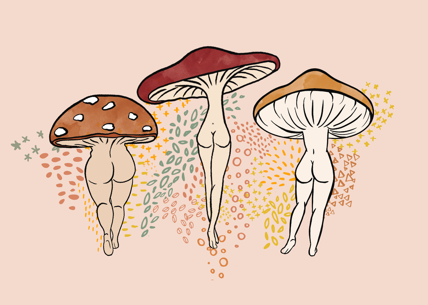 Special Edition Pink Mushroom Trio