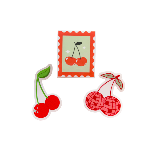 Cherry Sticker 3 Pack