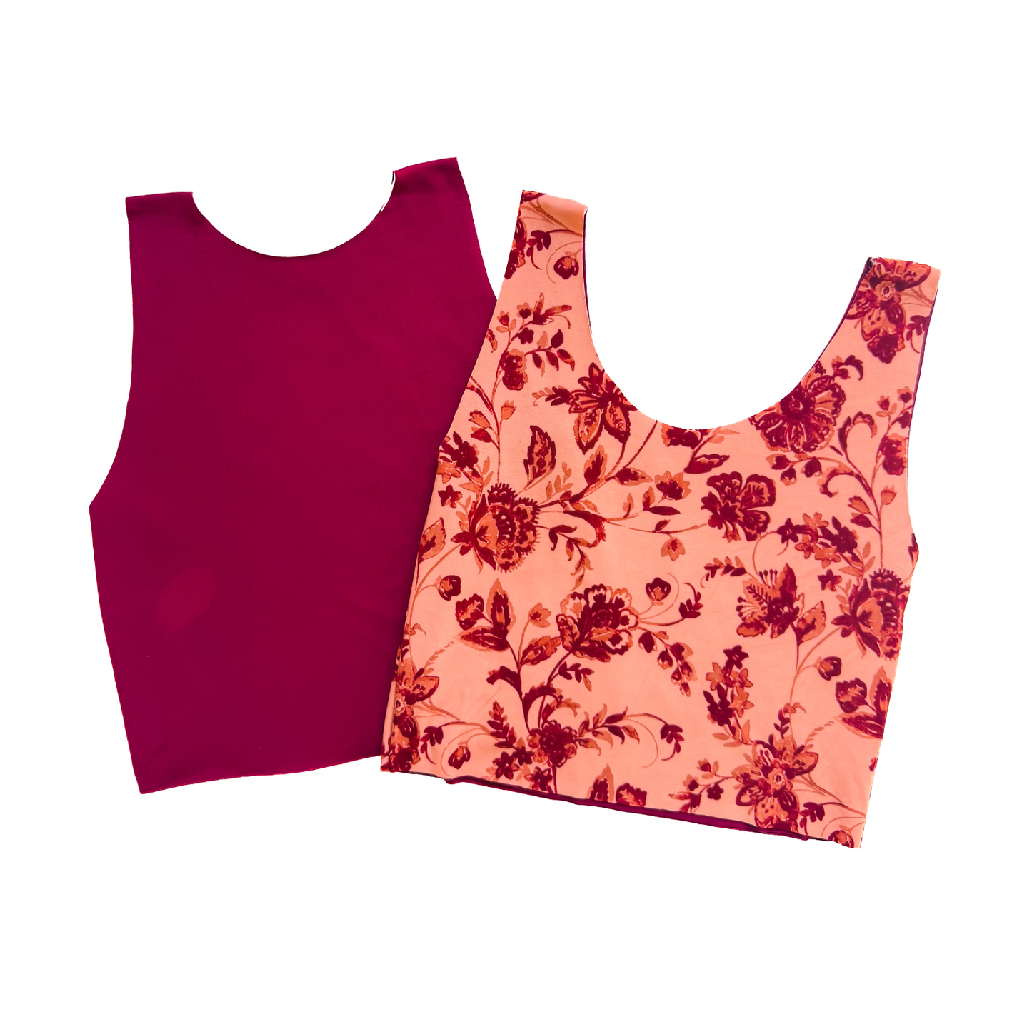 Red Floral Bra Top