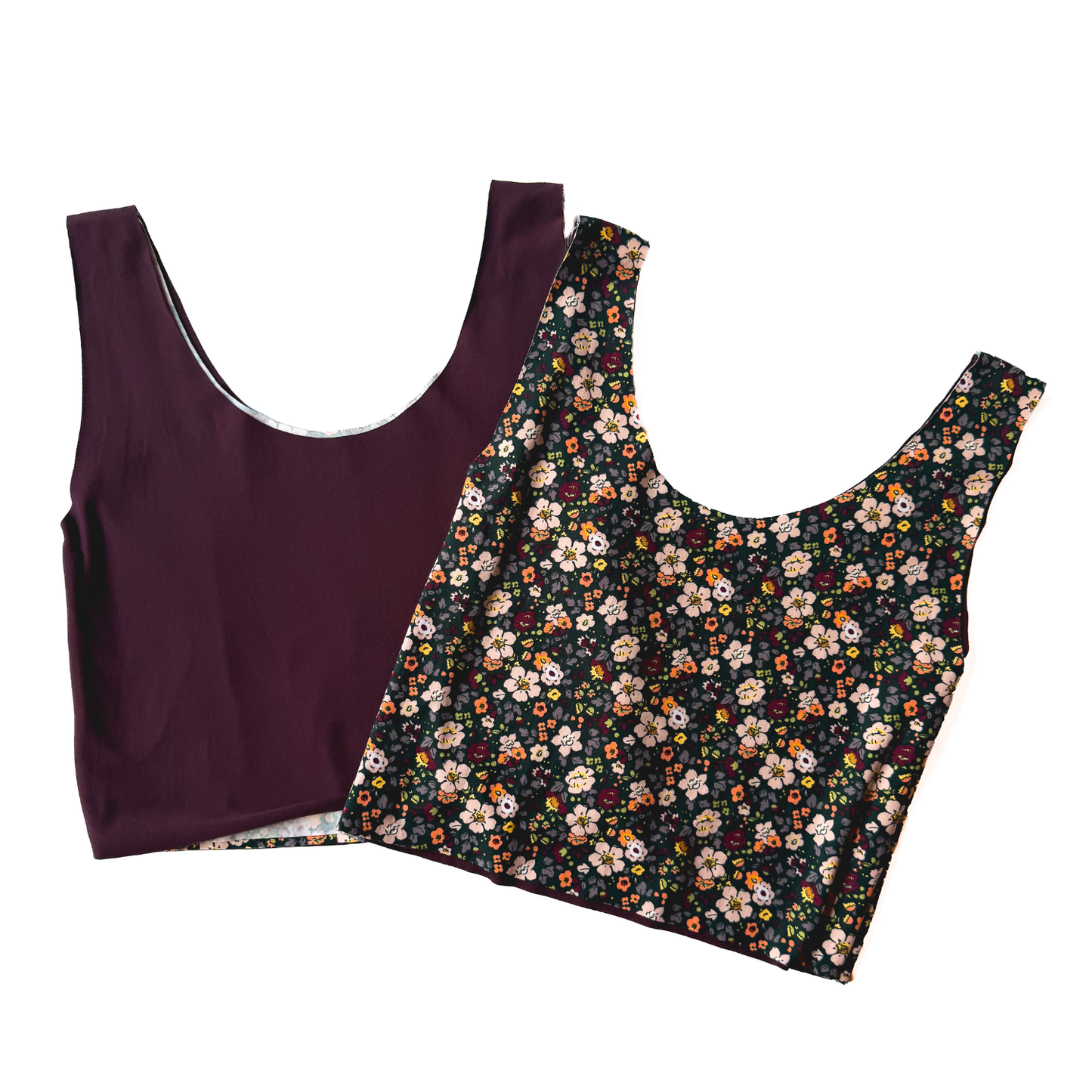 Dark Floral Bra Top