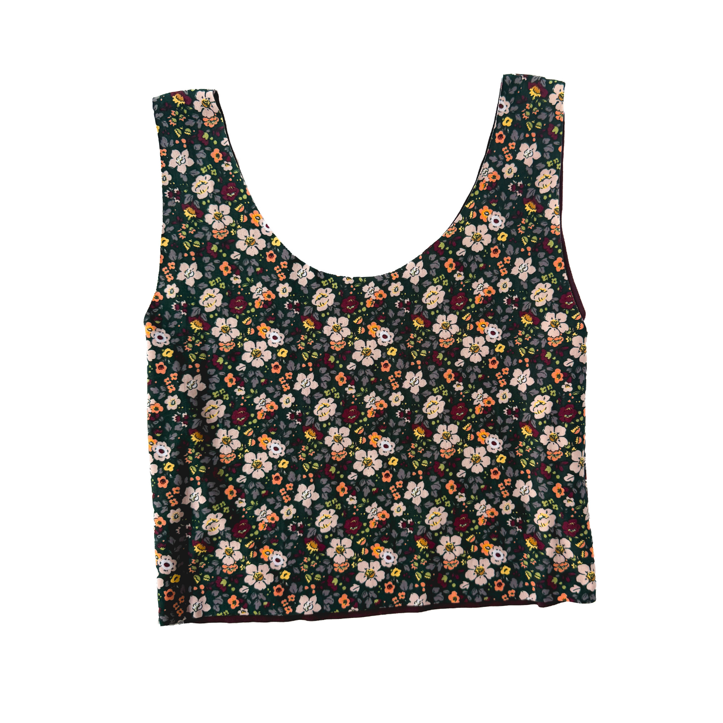 Dark Floral Bra Top