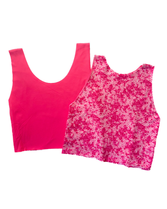 Pink Floral Reversible Bra Top