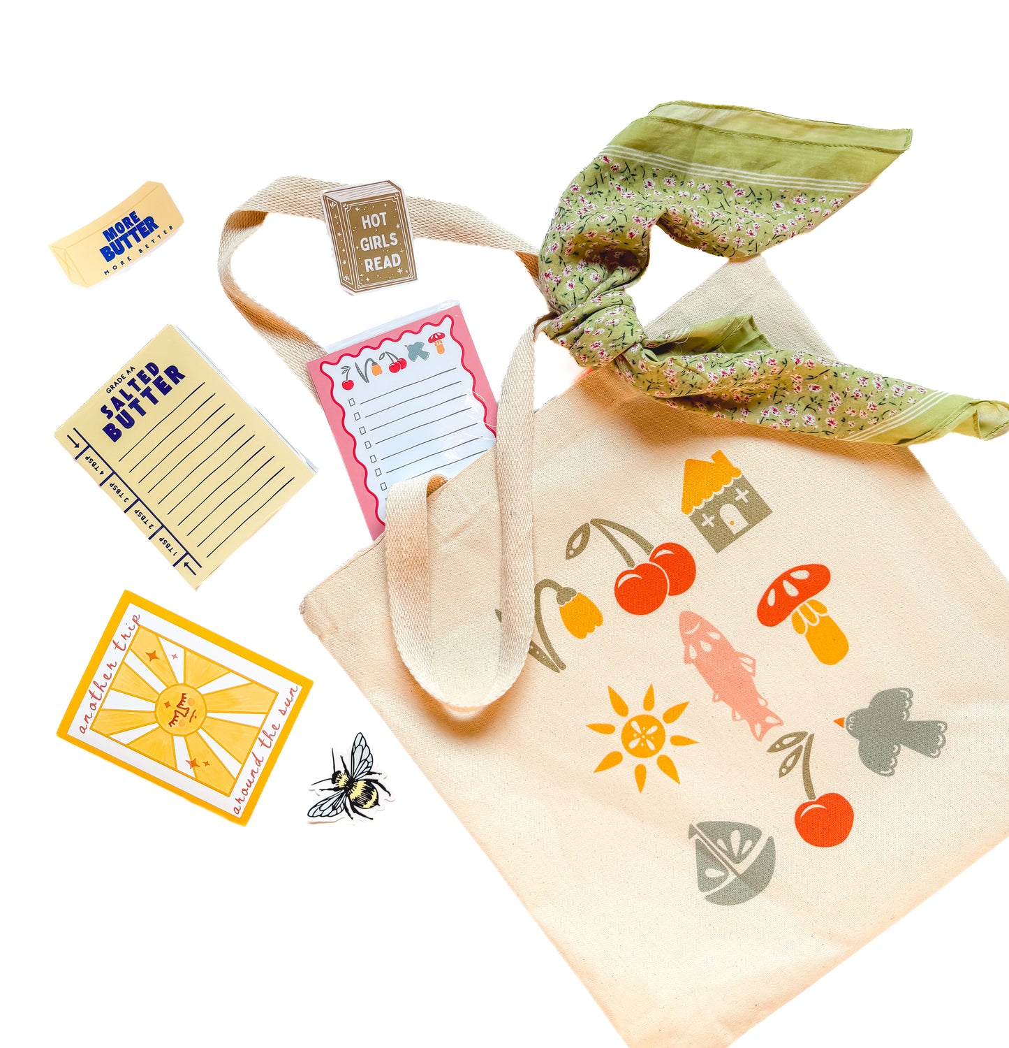 Summer Collage Tote Bag