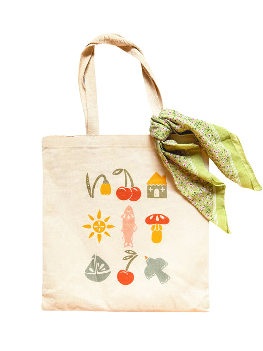 Summer Collage Tote Bag