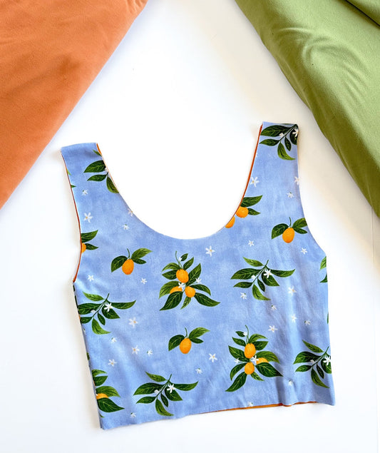 Kumquat Reversible Bra Top (Made to order)