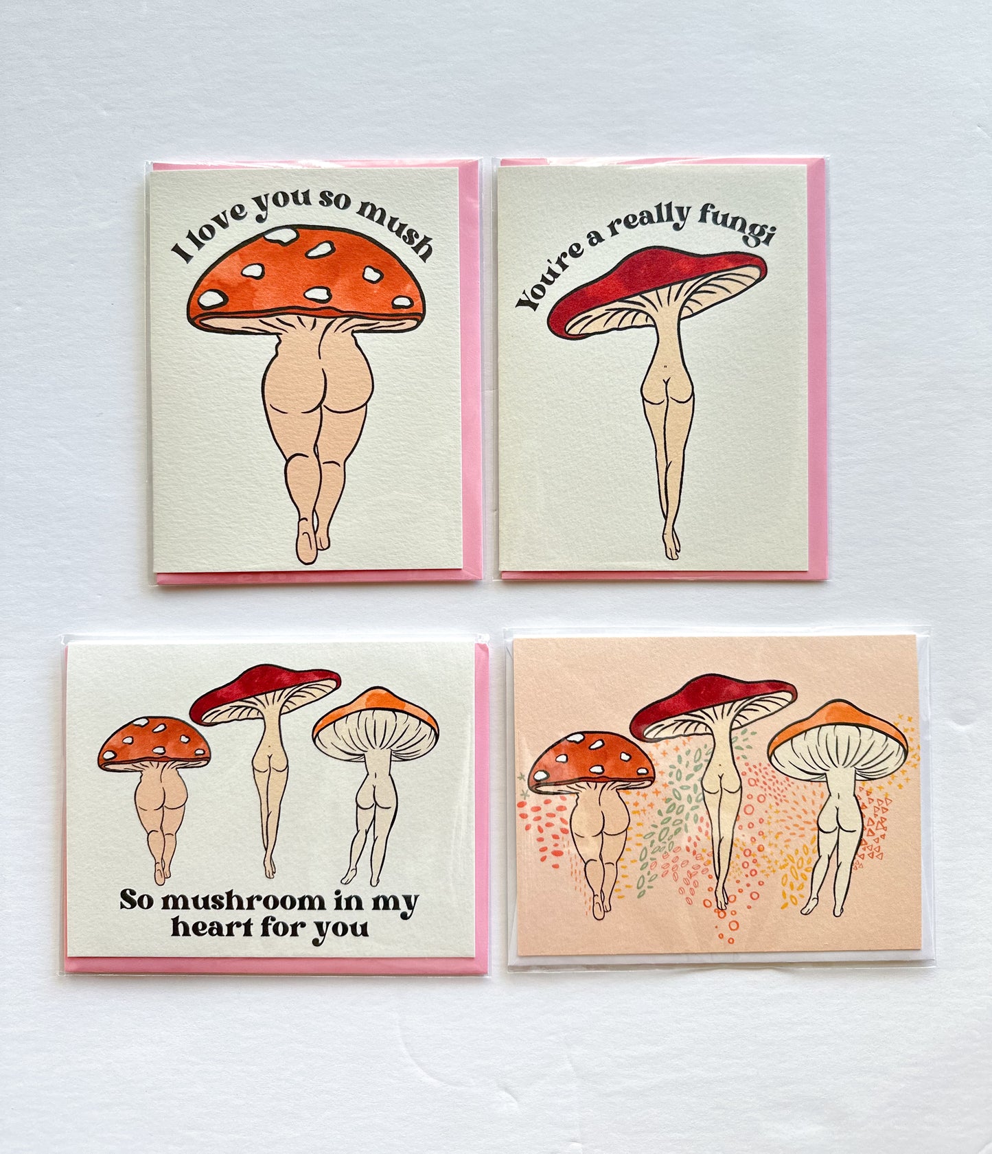 Valentine’s Day Mushroom Cards