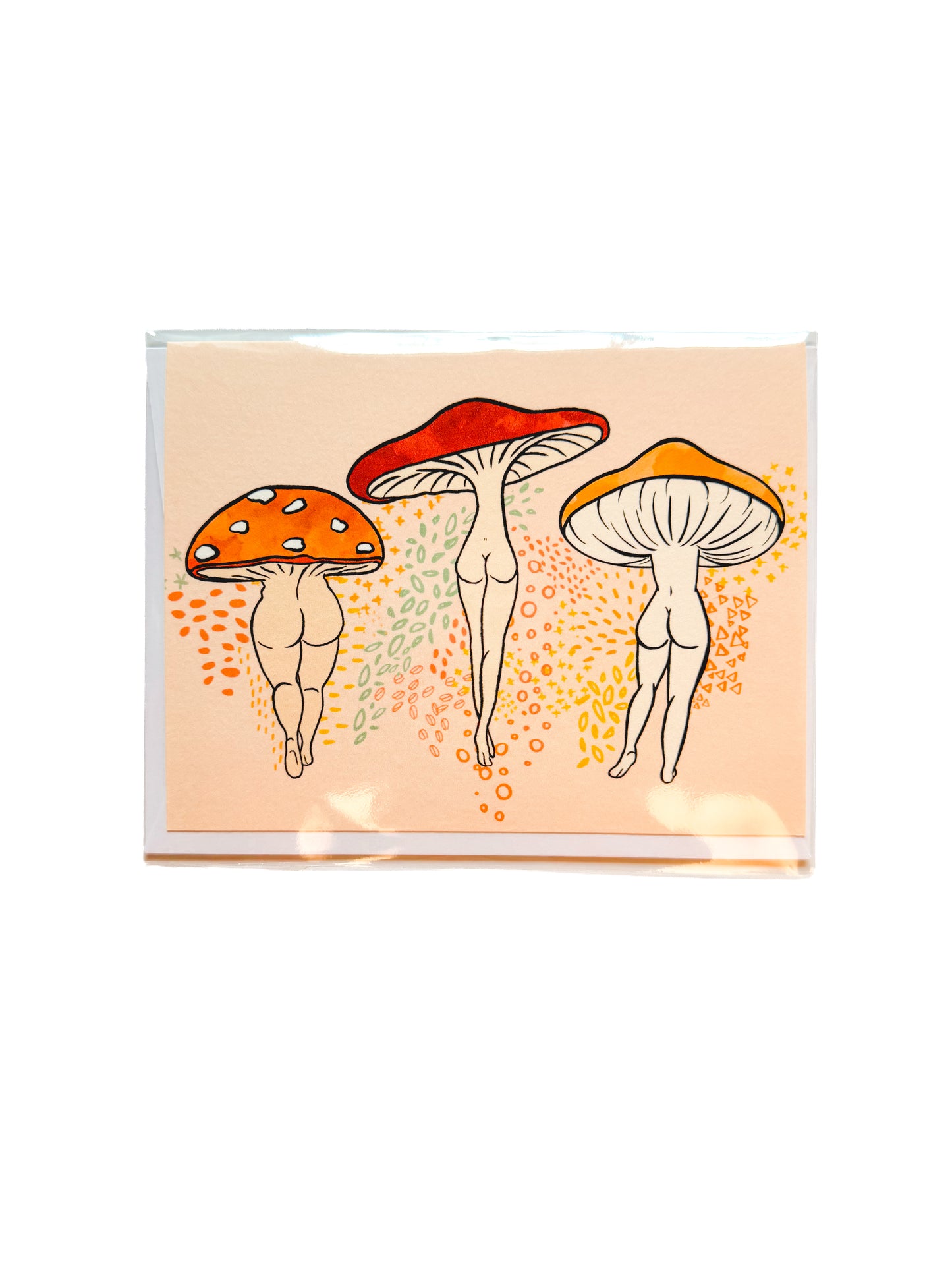 Mushroom Booty Greeting Card 4 Pack