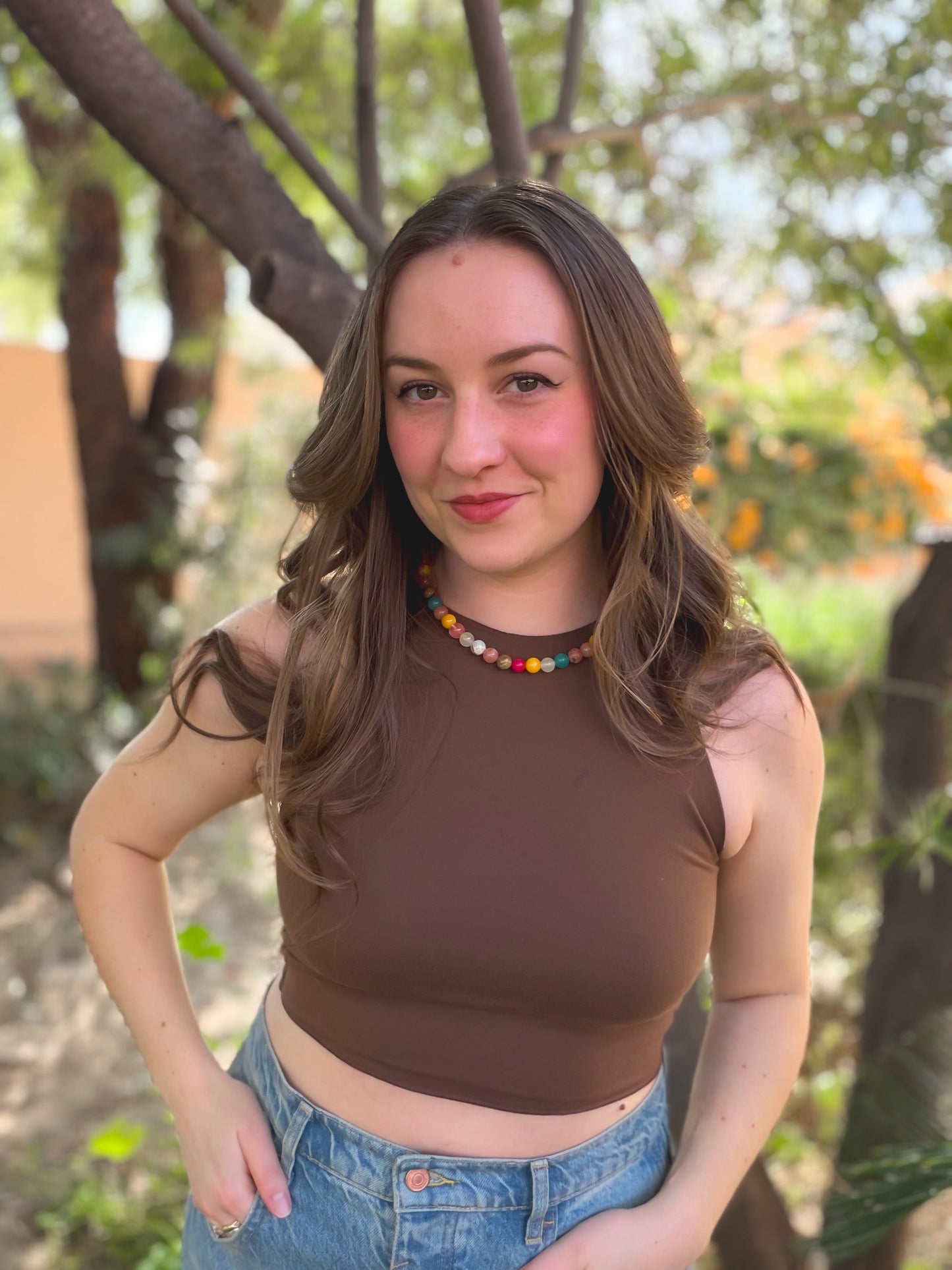 Chocolate Brown Bra Top