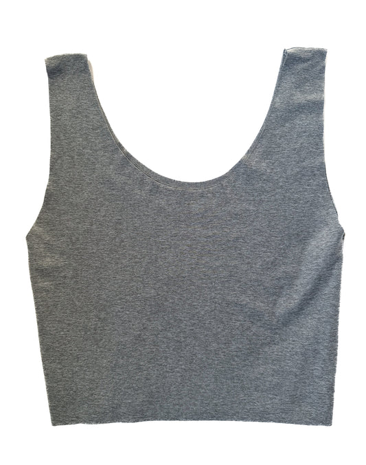 Solid Heather Grey Bra Top