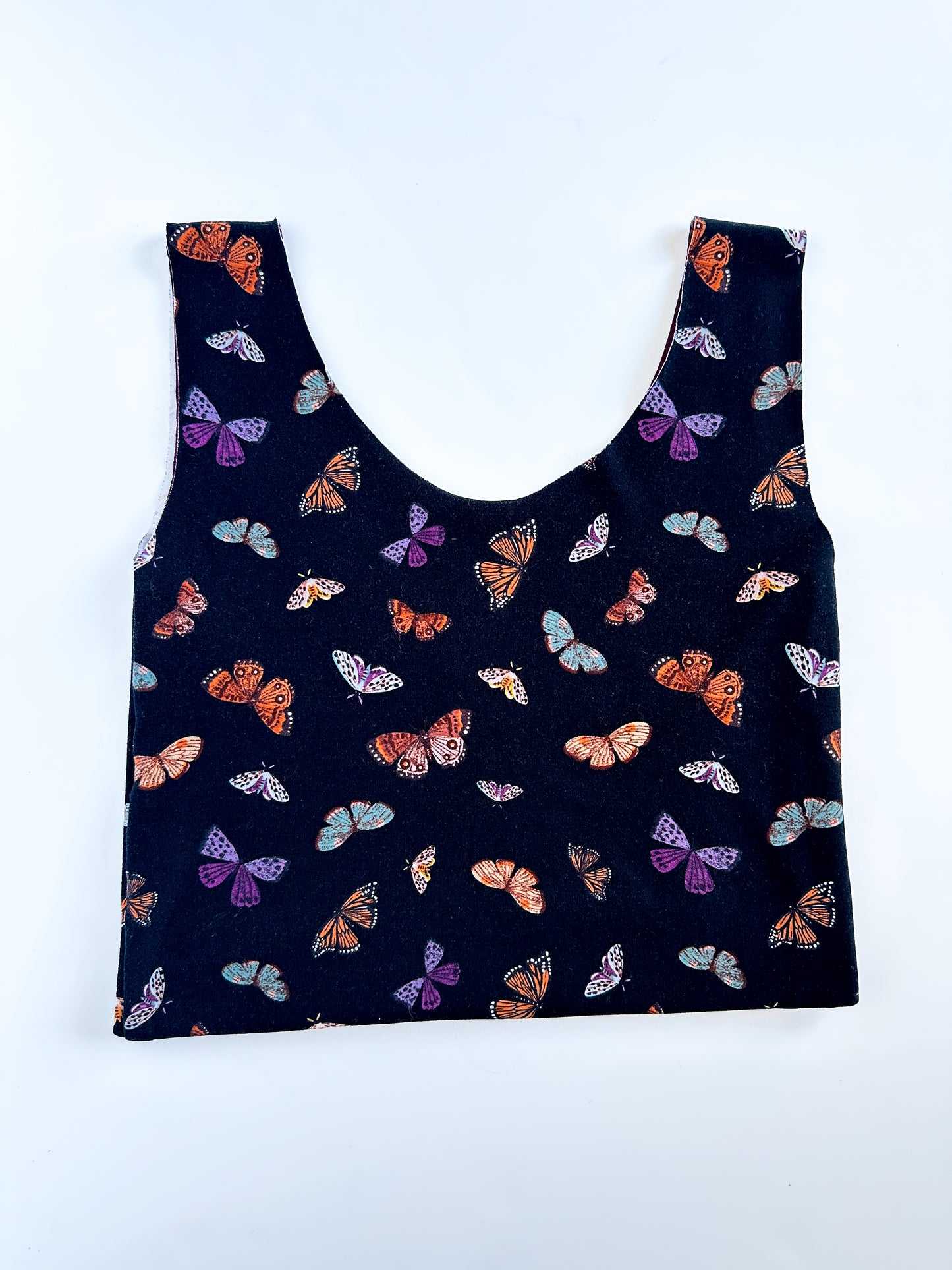 Black Butterflies Bra Top (Made to order)