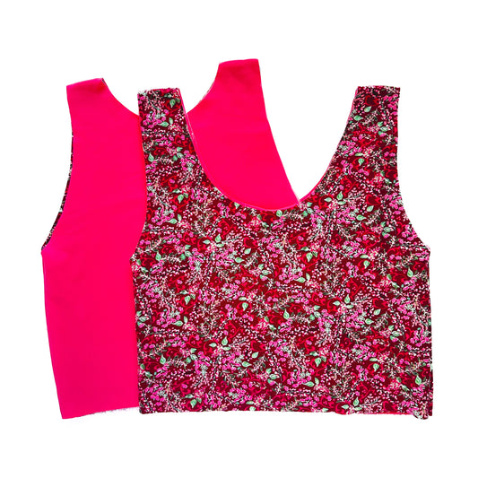 Pink Floral Bra Top (Made to order)