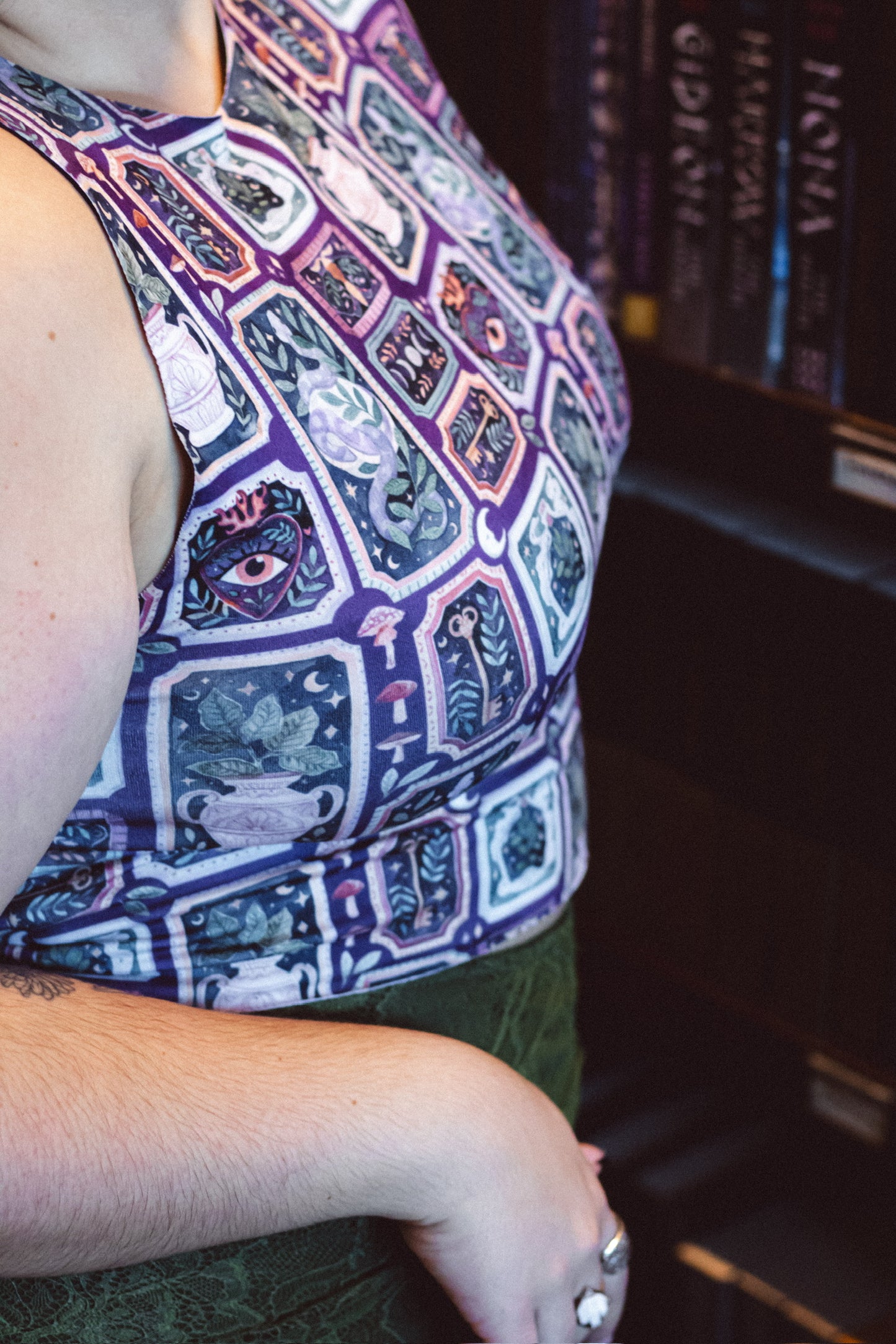Spooky Stamps Bra Top