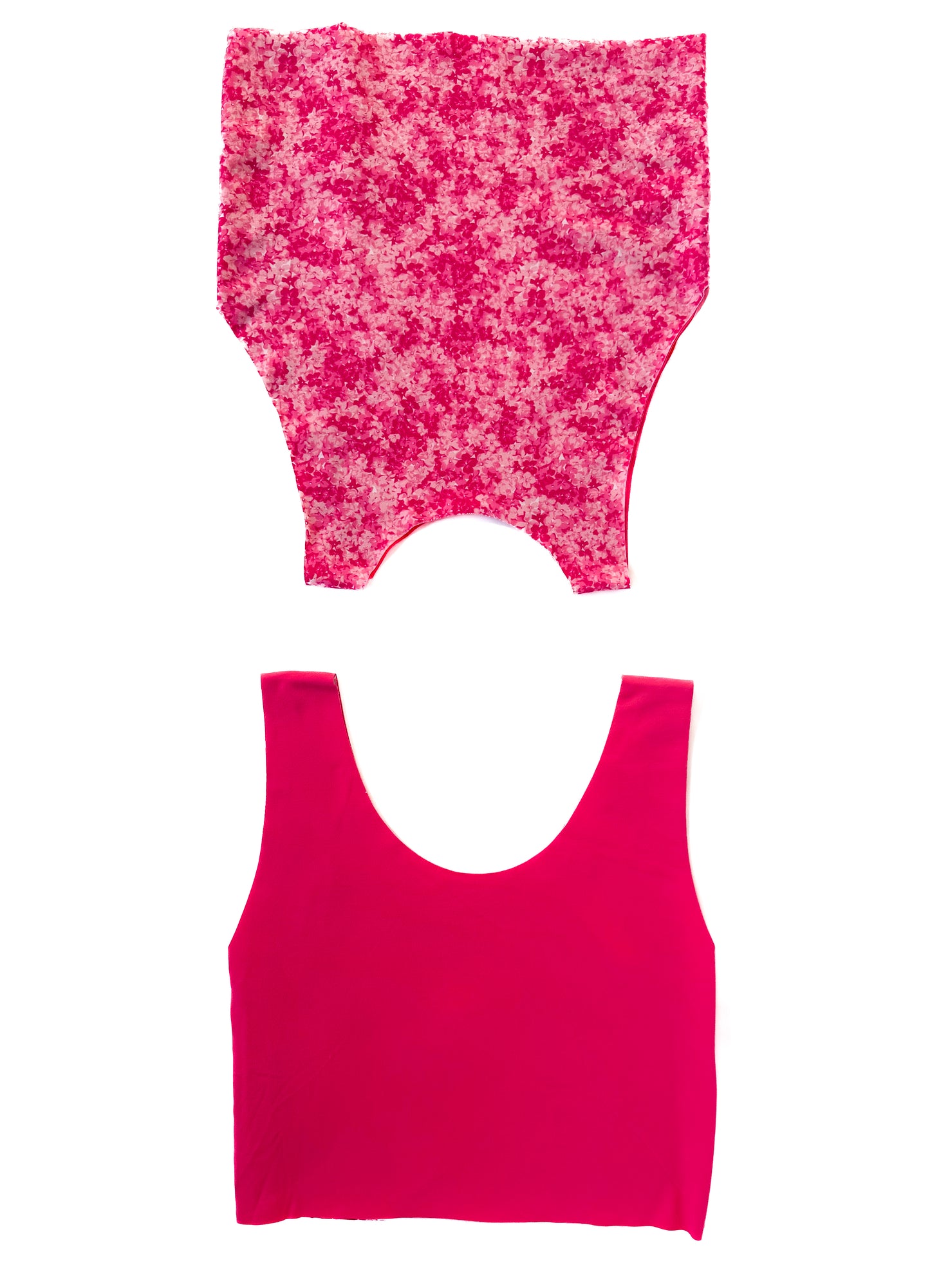 Pink Floral Reversible Bra Top