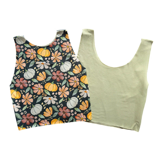 Autumnal Bouquet with Mint Green Reverse Bra Top