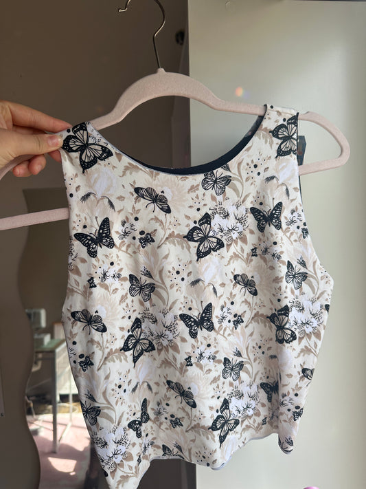 Black Butterflies Bra Top (XL-2XL)