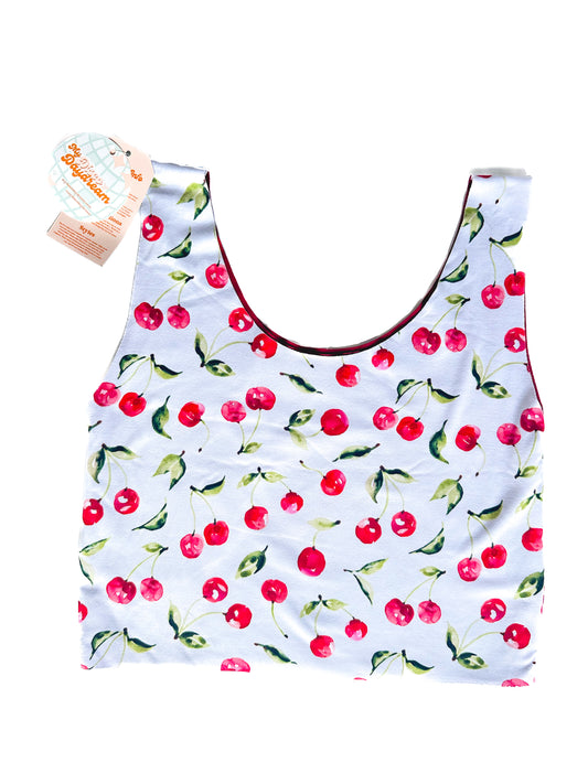White Cherry Bra Top (Ready to Ship- both sizes)
