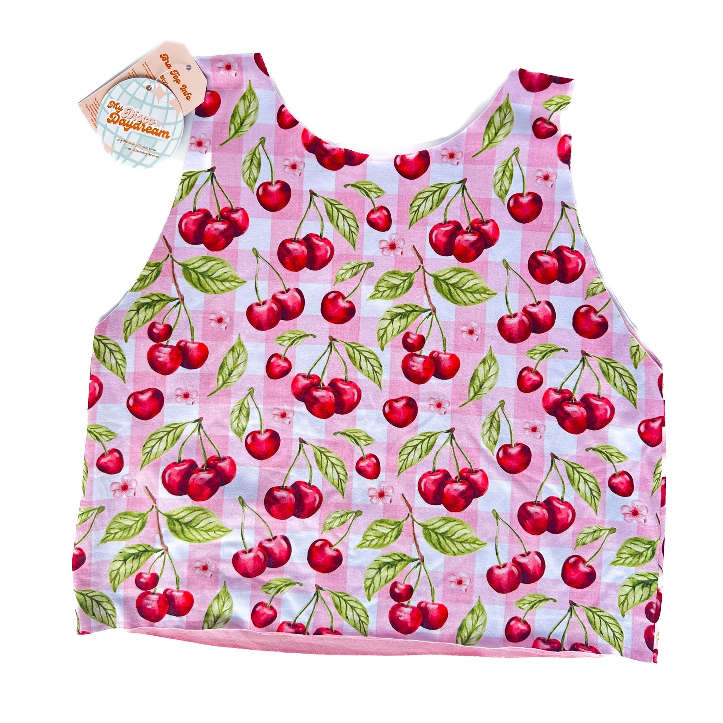 Cherry Gingham Bra Top