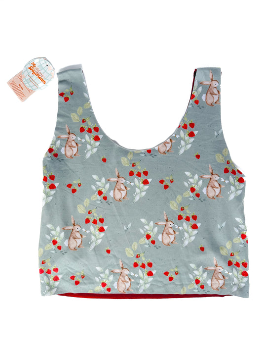 Bunnies with Strawberries Bra Top (XL-2XL)