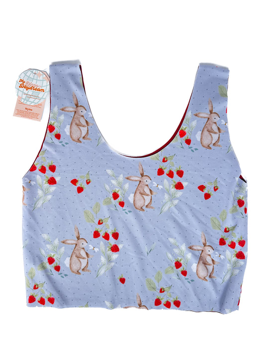 Bunnies with Strawberries Bra Top (XL-2XL)