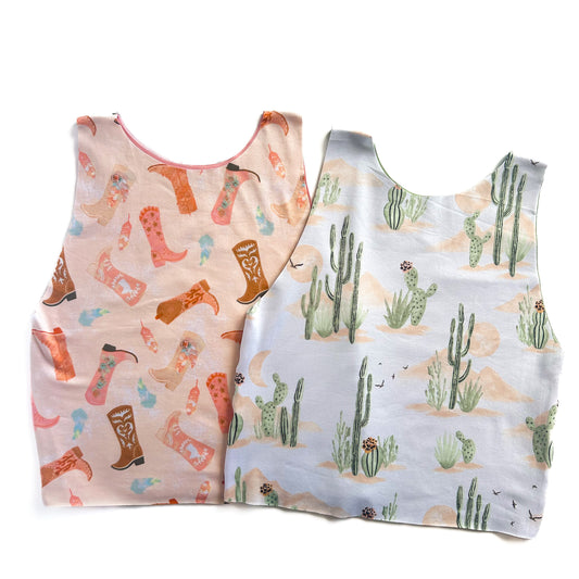 Cactus & Cowboy Boots Bra Top (Ready to Ship- both sizes)