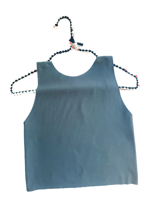 Solid Denim Blue Bra Top (Made to order)