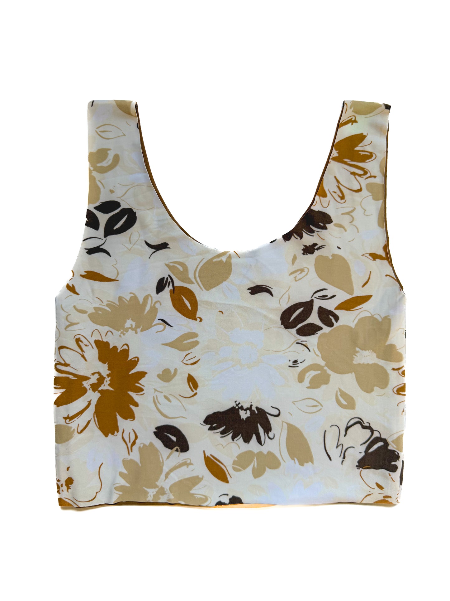 Brown Floral Bra Top