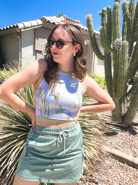 Cactus & Mint Green Bra Top